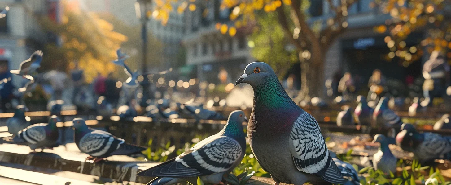 pigeons dans les centres urbains