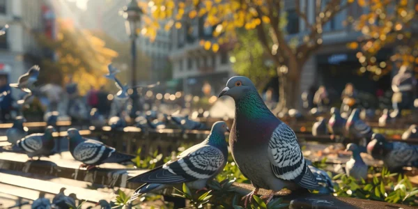 pigeons dans les centres urbains